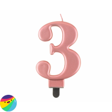 Svečka rose gold št. 3